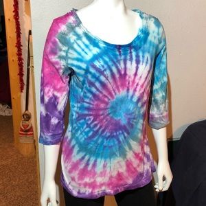 Women’s 3/4 Sleeve Tie Dye